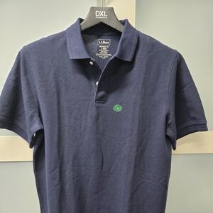 L.L. Bean Men's Dark Blue Premium Double L Polo